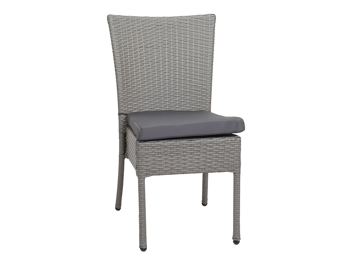 Poly-rattan set MCW-G19 (5-delig),  grijs, donkergrijze kussens