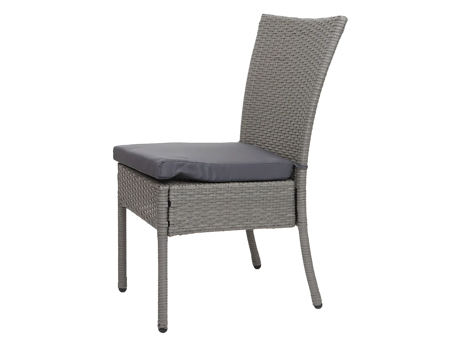 Poly-rattan set MCW-G19 (5-delig),  grijs, donkergrijze kussens