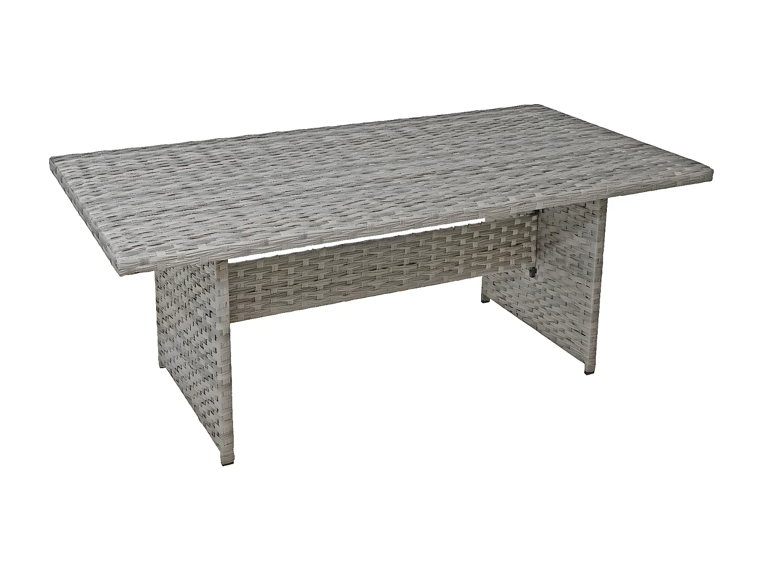 Set salotto giardino esterno salottino MCW-G59 polyrattan 3x poltrone tavolo divano grigio cuscini grigio chiaro