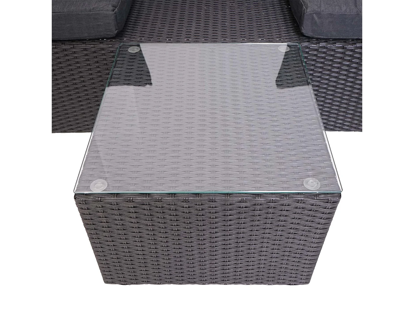 Lounge-Set MCW-J37 (4-Teilig), Anthrazit, Kissen dunkelgrau