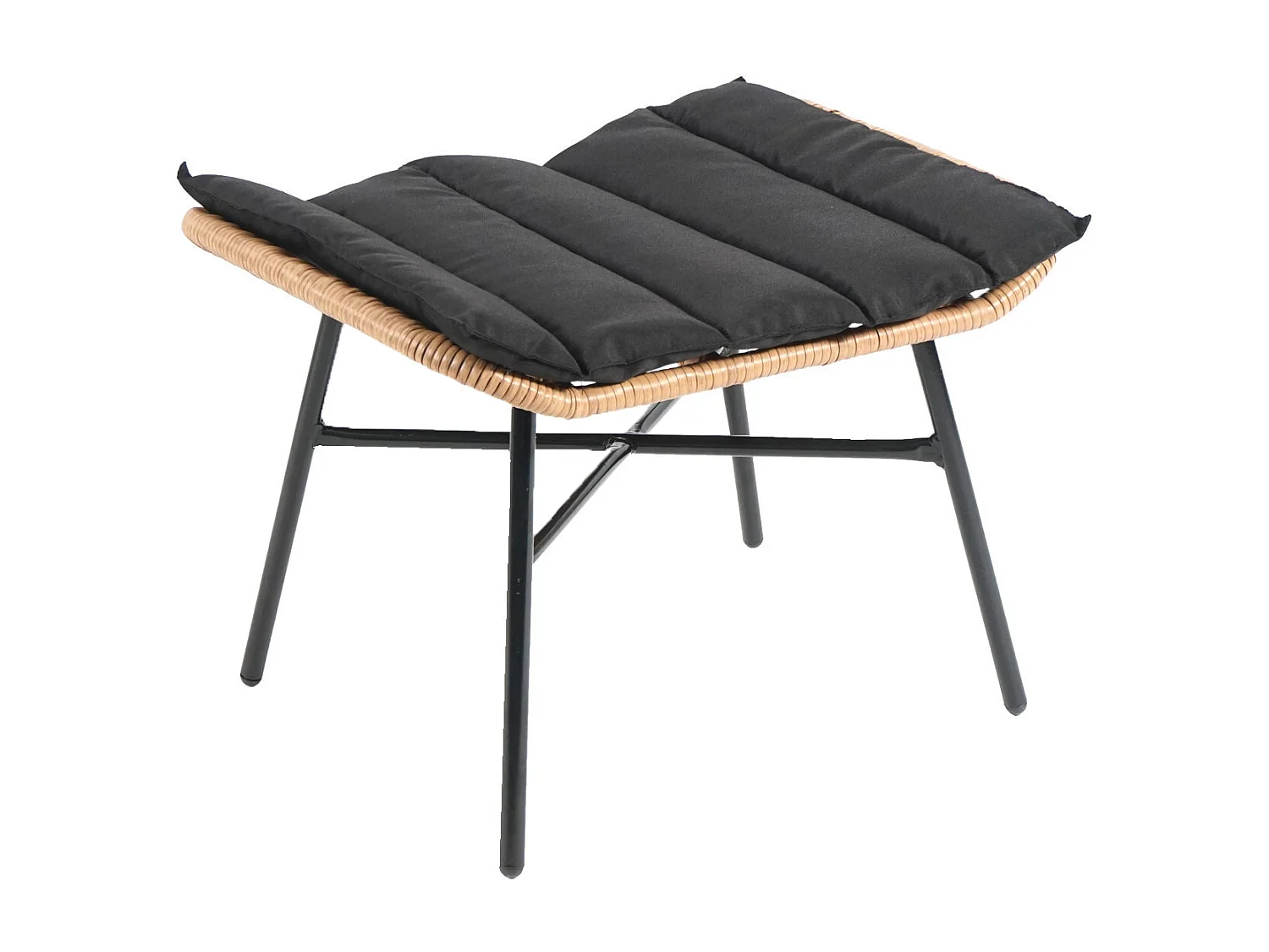 Zestaw polirattanowy MCW-G17b (2-częściowy),  kolor naturalny, poduszki antracytowe