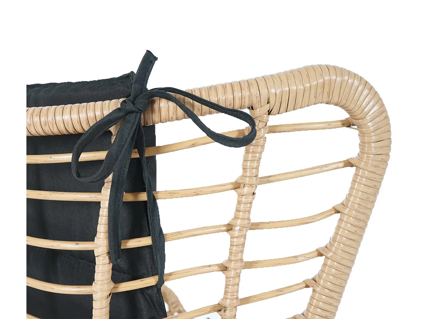 Zestaw polirattanowy MCW-G17b (2-częściowy),  kolor naturalny, poduszki antracytowe