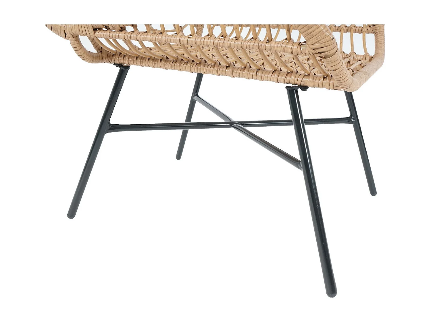 Zestaw polirattanowy MCW-G17b (2-częściowy),  kolor naturalny, poduszki antracytowe