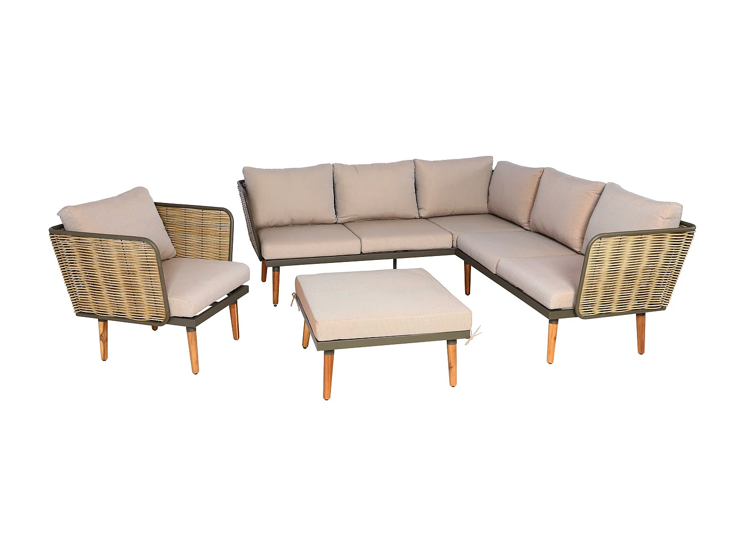 Gartengarnitur MCW-L31, Beige-braun