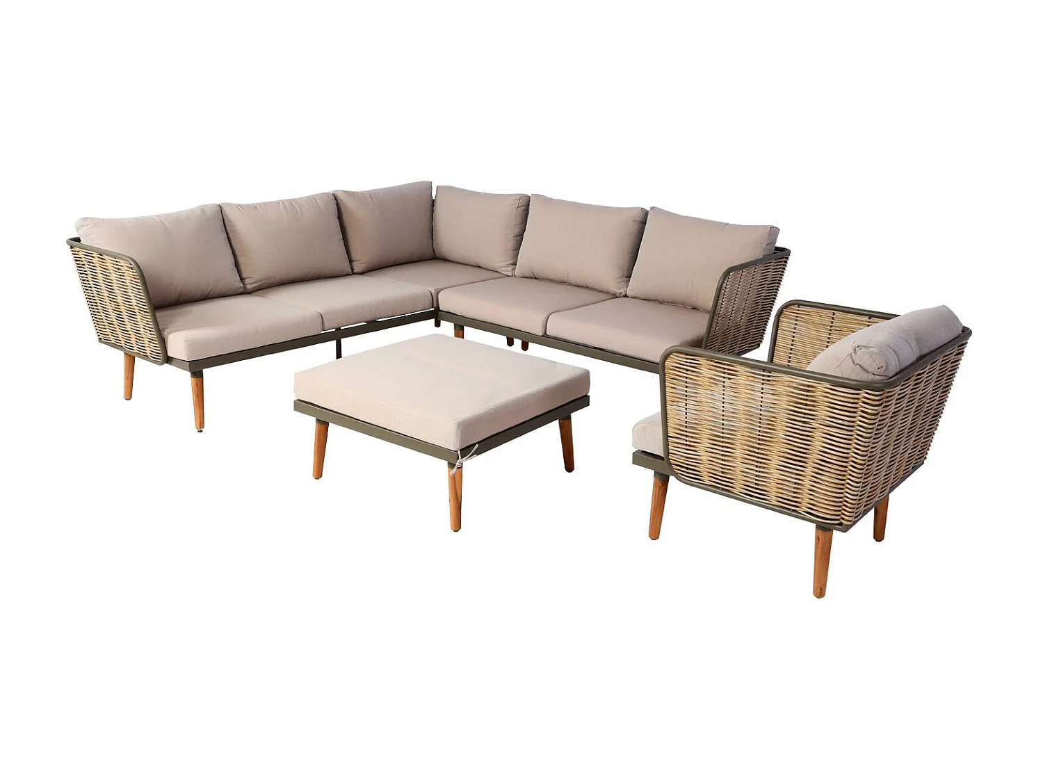 Gartengarnitur MCW-L31, Beige-braun