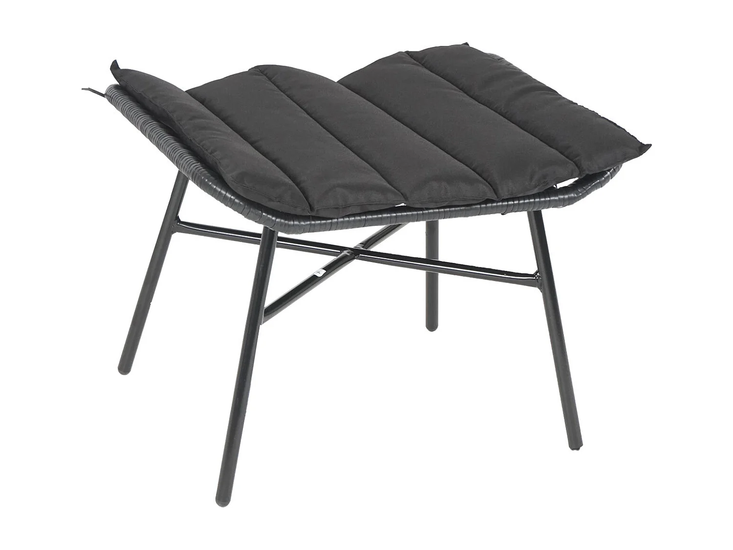 Zestaw polirattanowy MCW-G17b (2-częściowy),  antracyt, antracytowe poduszki