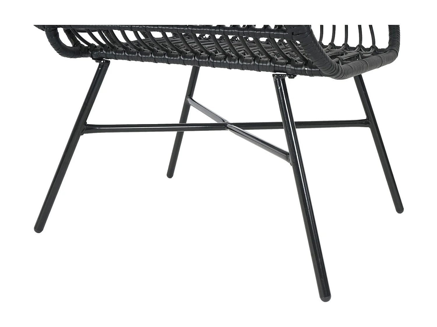 Zestaw polirattanowy MCW-G17b (2-częściowy),  antracyt, antracytowe poduszki