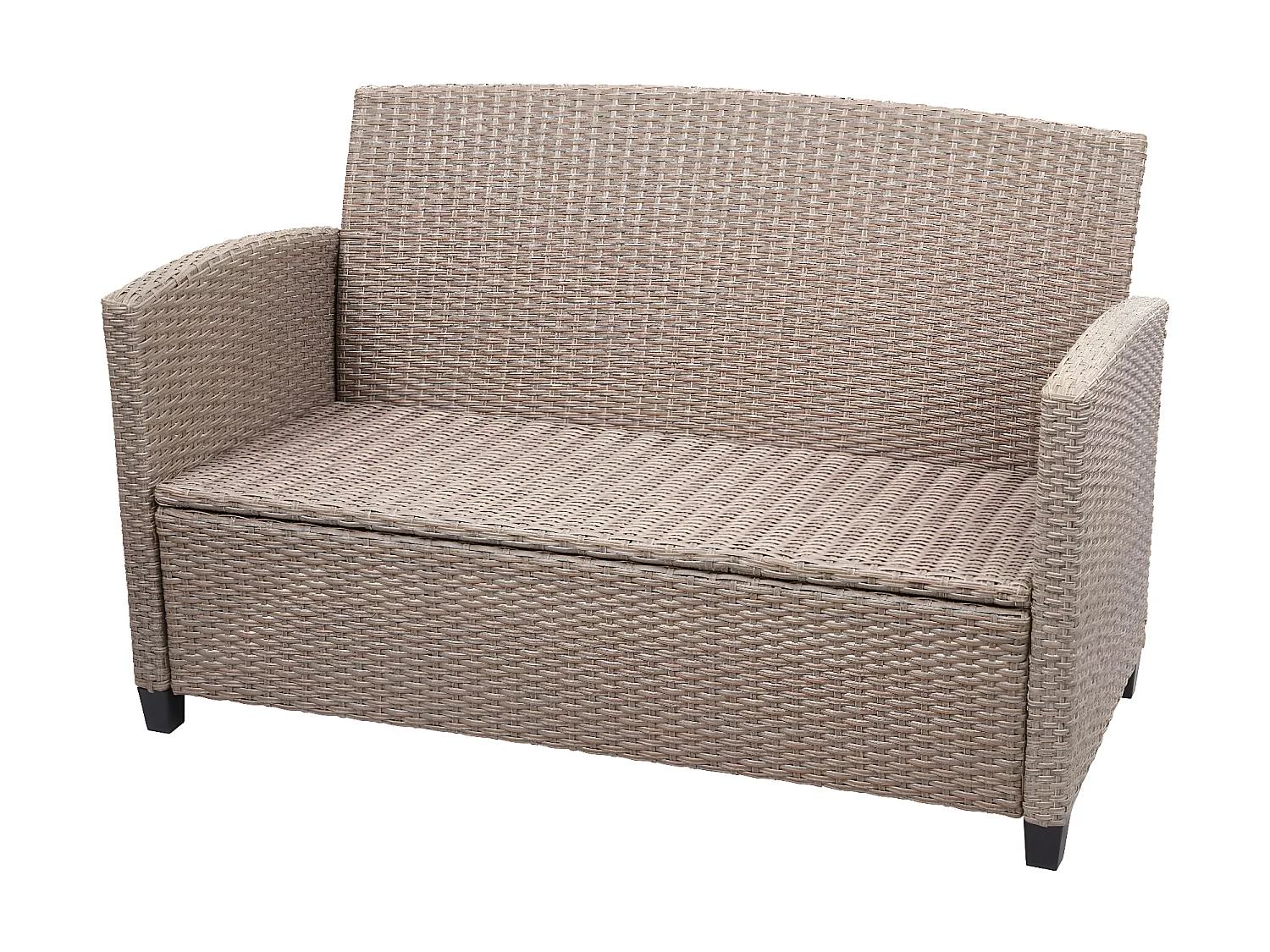 XXL Poly-Rattan Garnitur MCW-F10 (4-tlg), Grau-braun