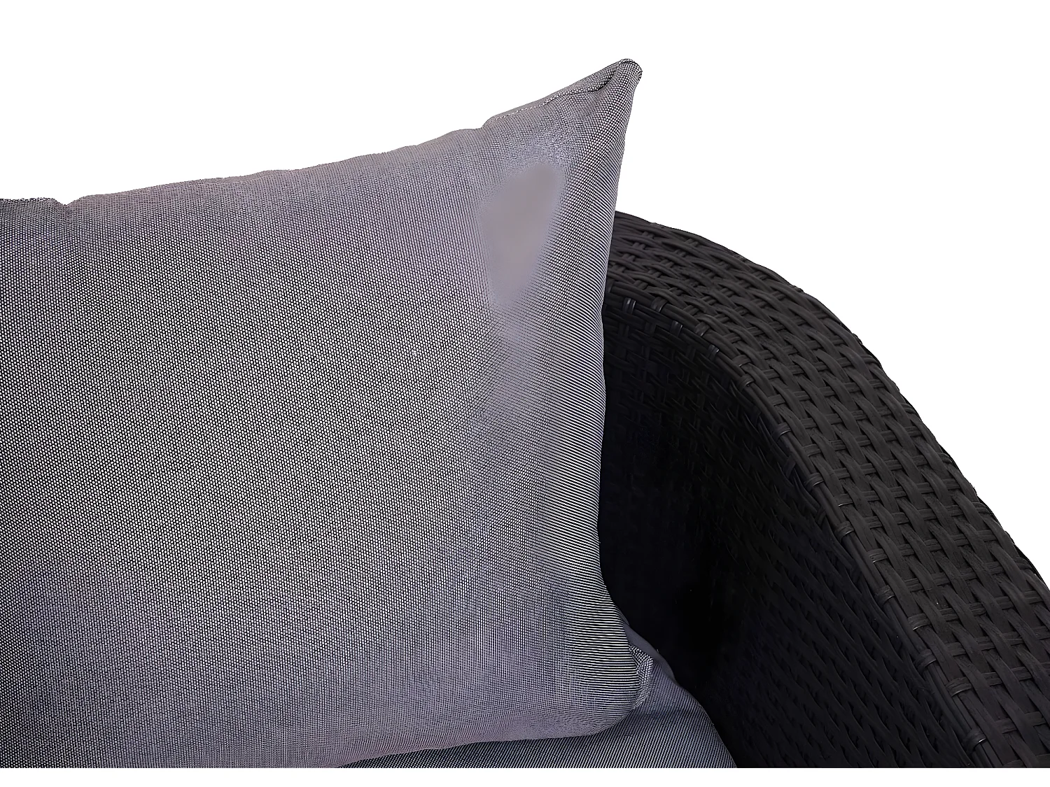 Zestaw wypoczynkowy MCW-J37 (4-częściowy),  antracyt, poduszki jasnoszare