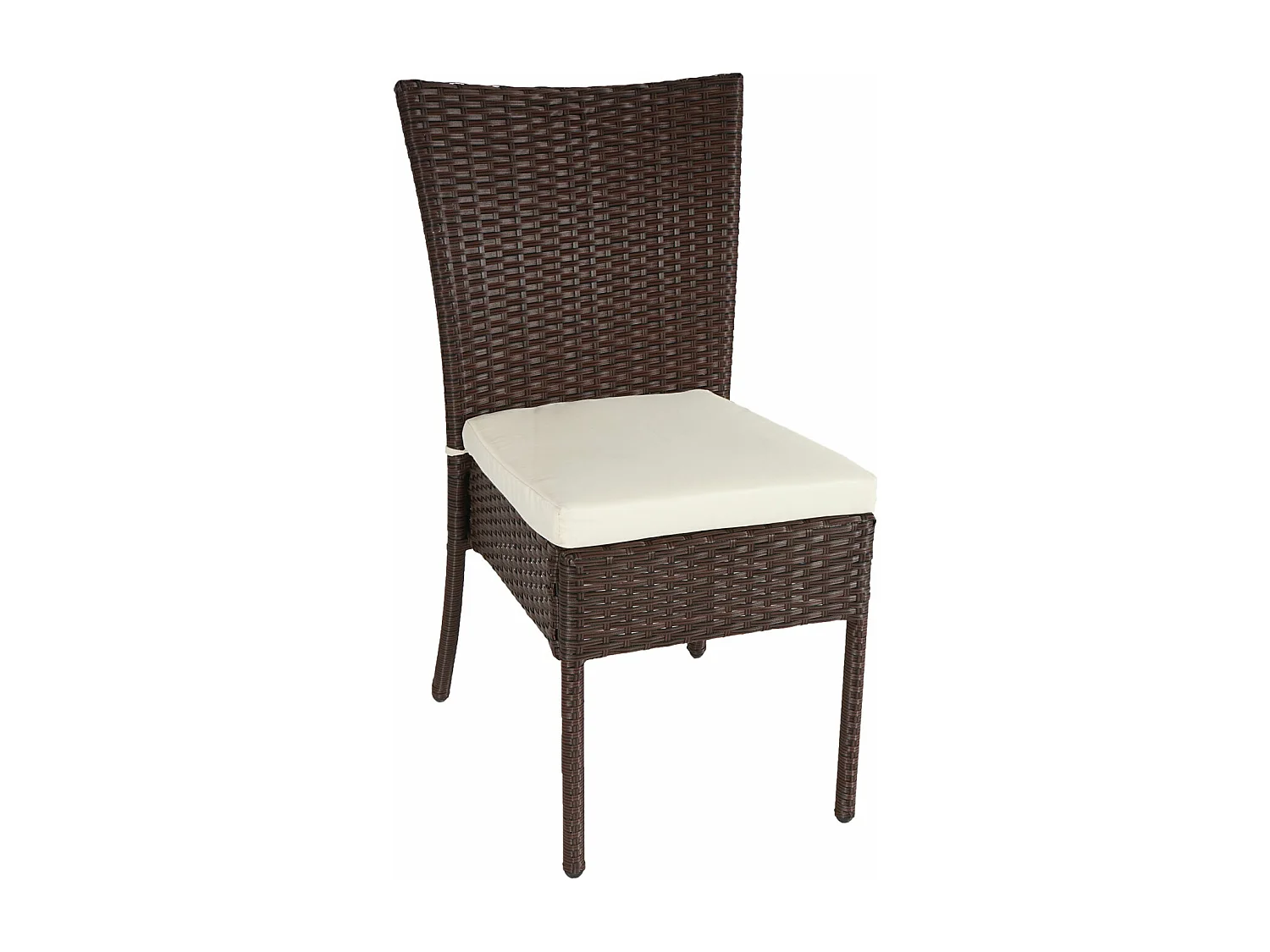 Poly-rattan set MCW-G19 (5-delig),  bruin, kussens crème