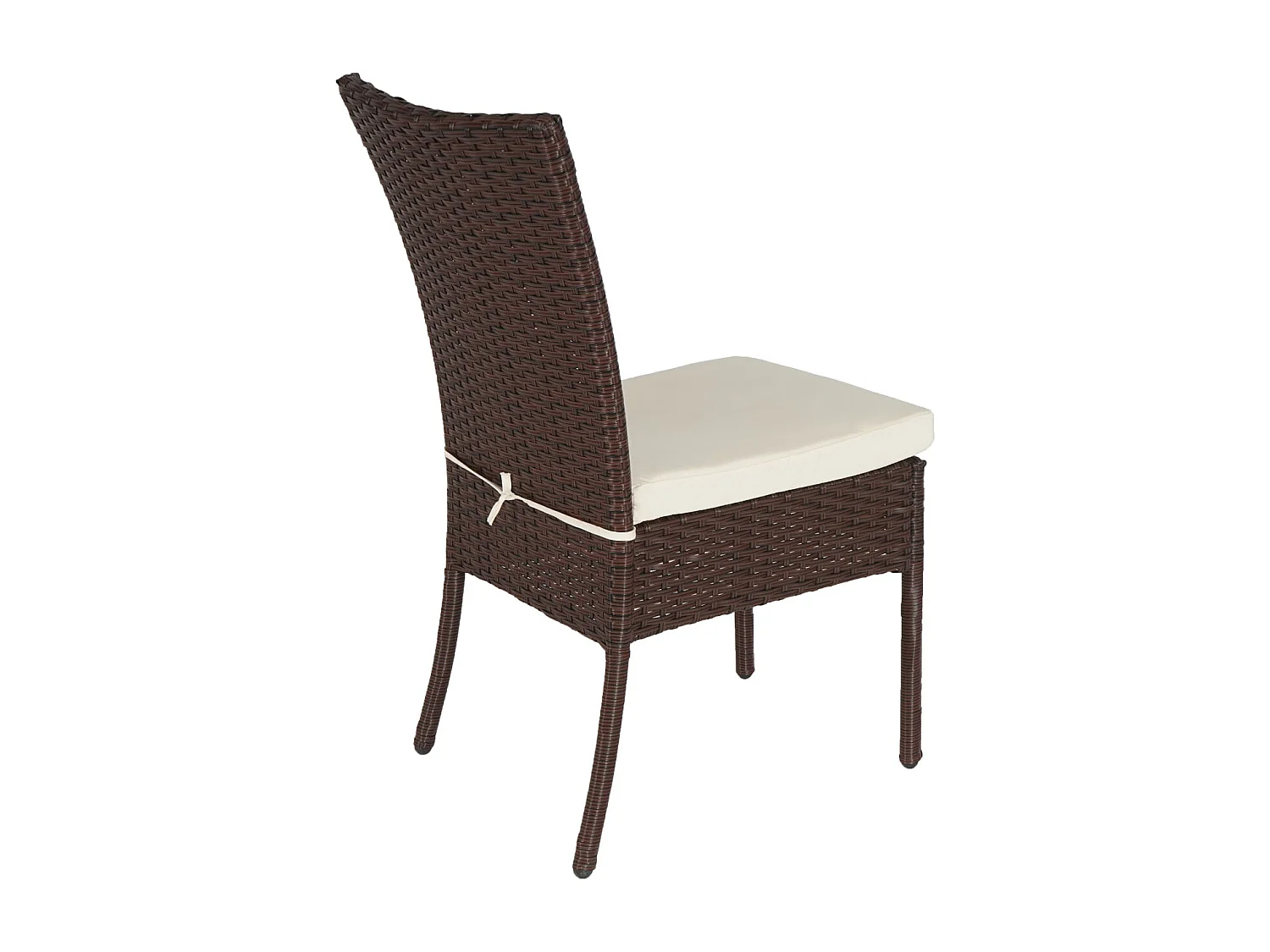 Poly-rattan set MCW-G19 (5-delig),  bruin, kussens crème