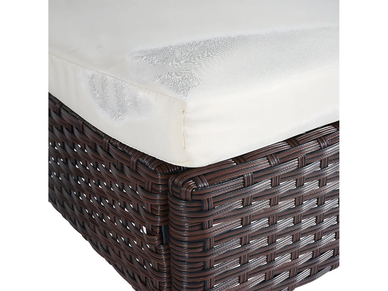 Zestaw polirattanowy MCW-G19 (5-częściowy),  brązowy, poduszki kremowe