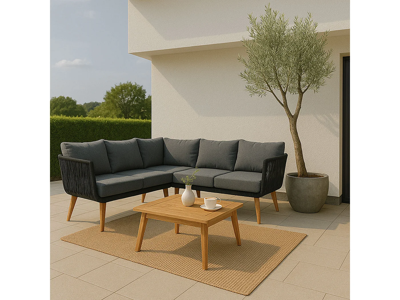 Tuinset MCW-L30 (set van 2),  bekleding donkergrijs