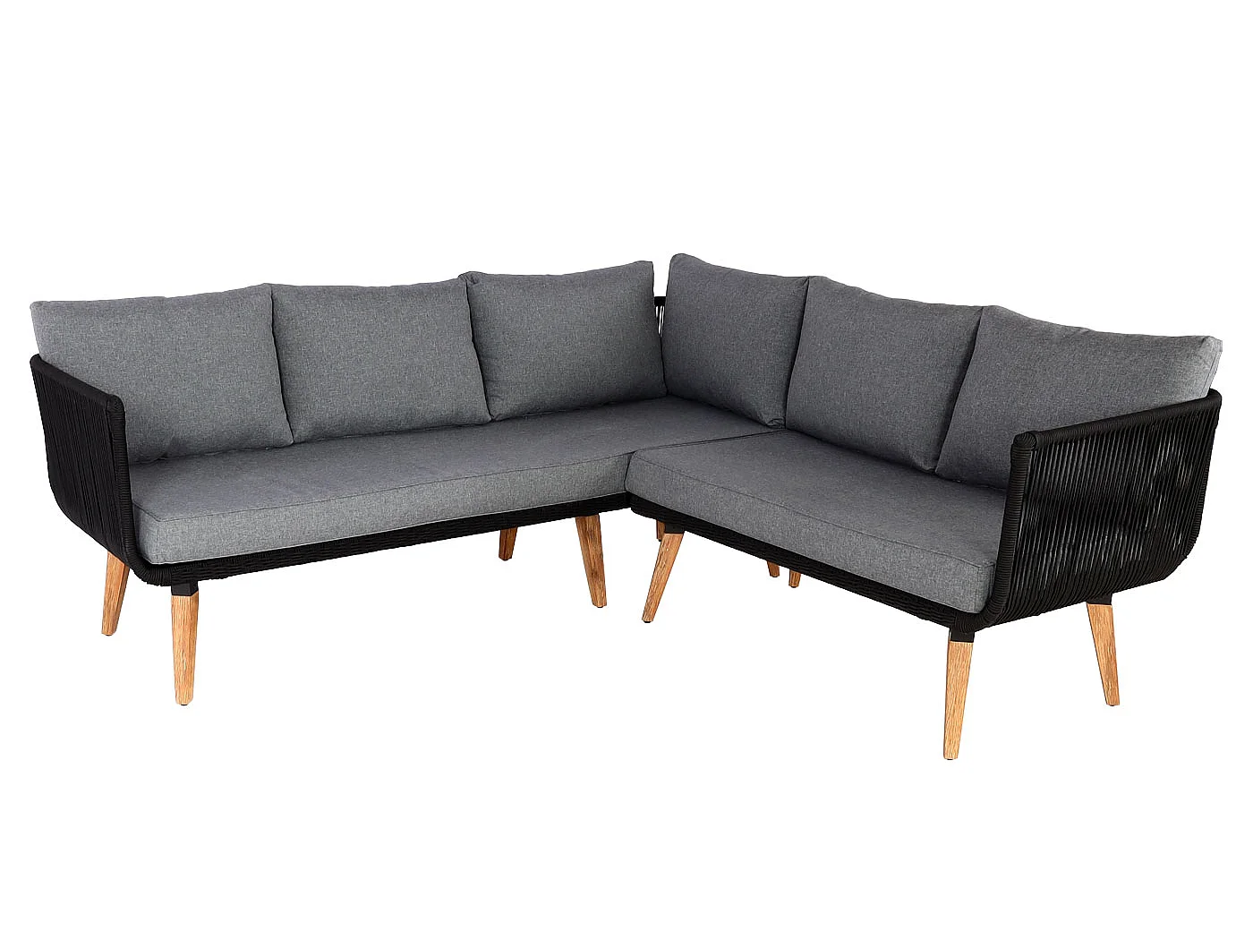 Garten-Garnitur MCW-L30 (2er-Set), Polster dunkelgrau