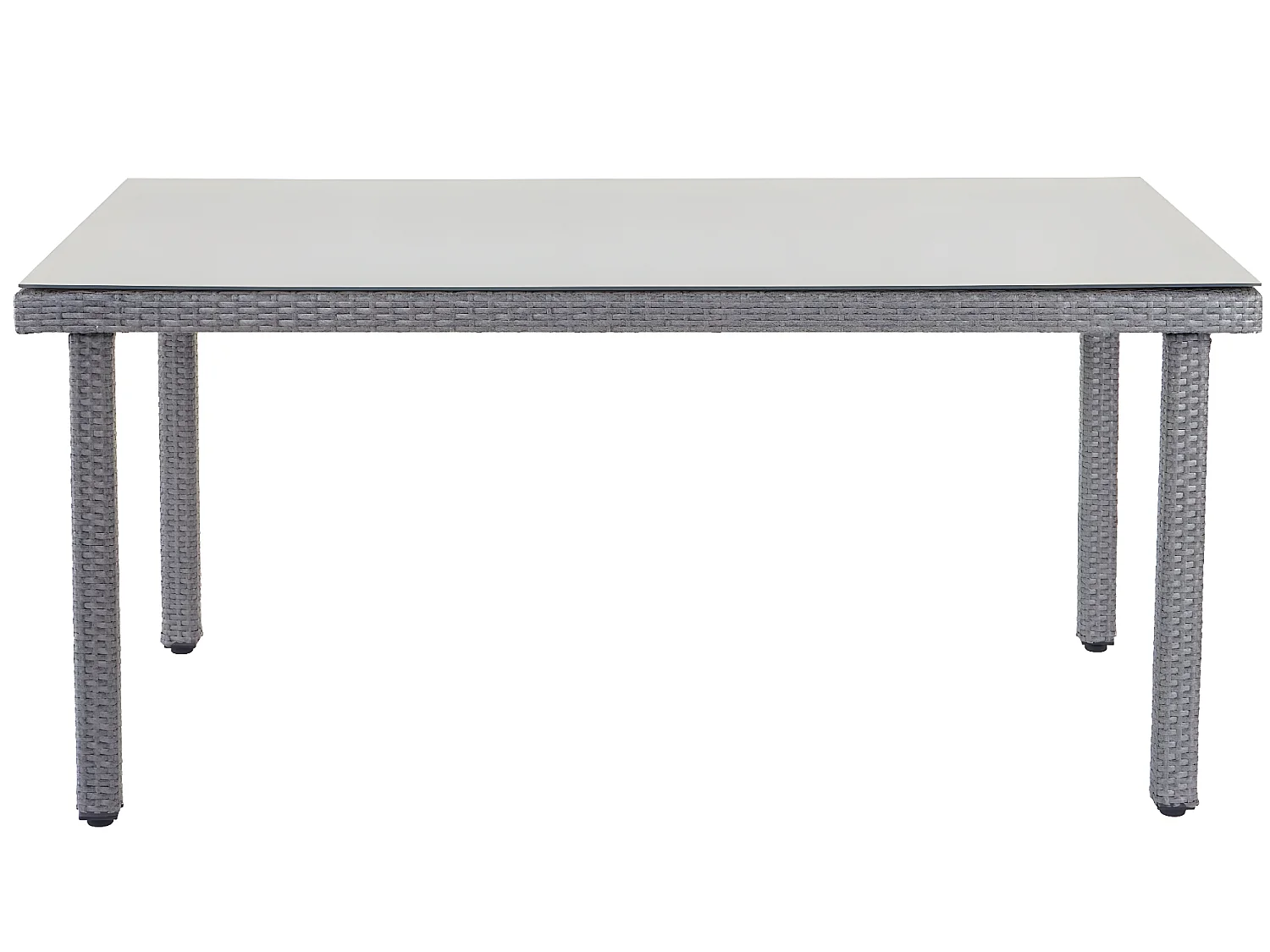 Zestaw rattanowy Hamar (7 elementów),  szary, poduszki kremowe