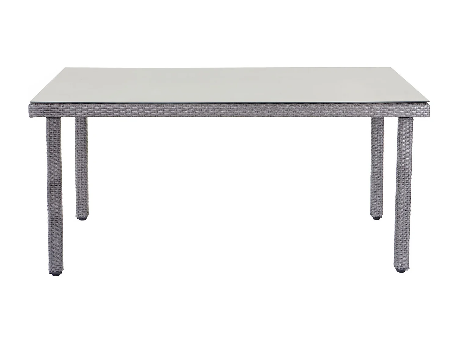 Zestaw z polirattanowym wykończeniem  Hamar (7 elementów),  szary, poduszki kremowe