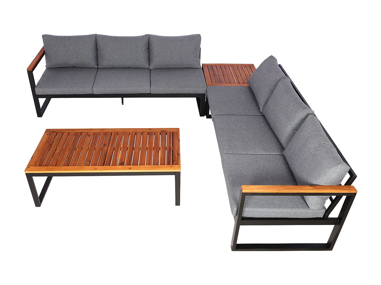 Garten-Garnitur MCW-L26 (4er-Set), Dunkelgrau