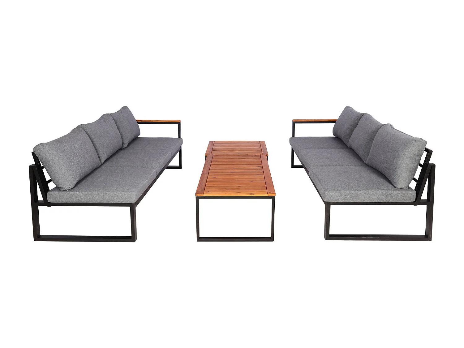 Garten-Garnitur MCW-L26 (4er-Set), Dunkelgrau