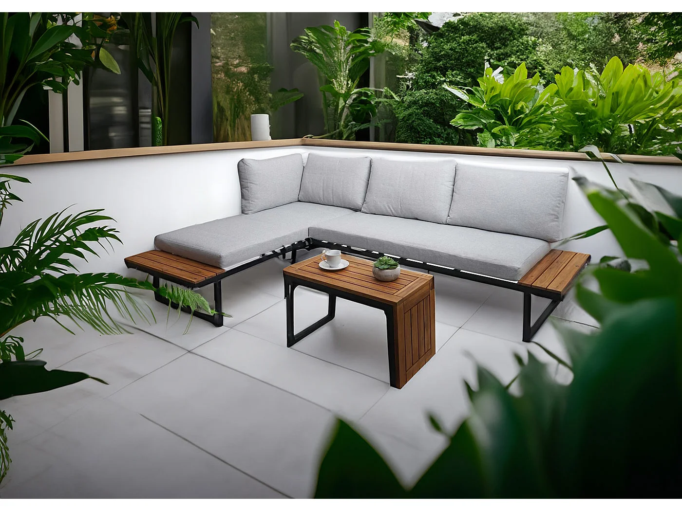 Tuinset MCW-L27 (set van 3),  lichtgrijs