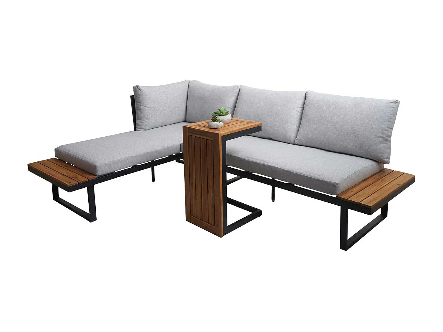 Garten Garnitur MCW-L27 (3er-Set), Hellgrau