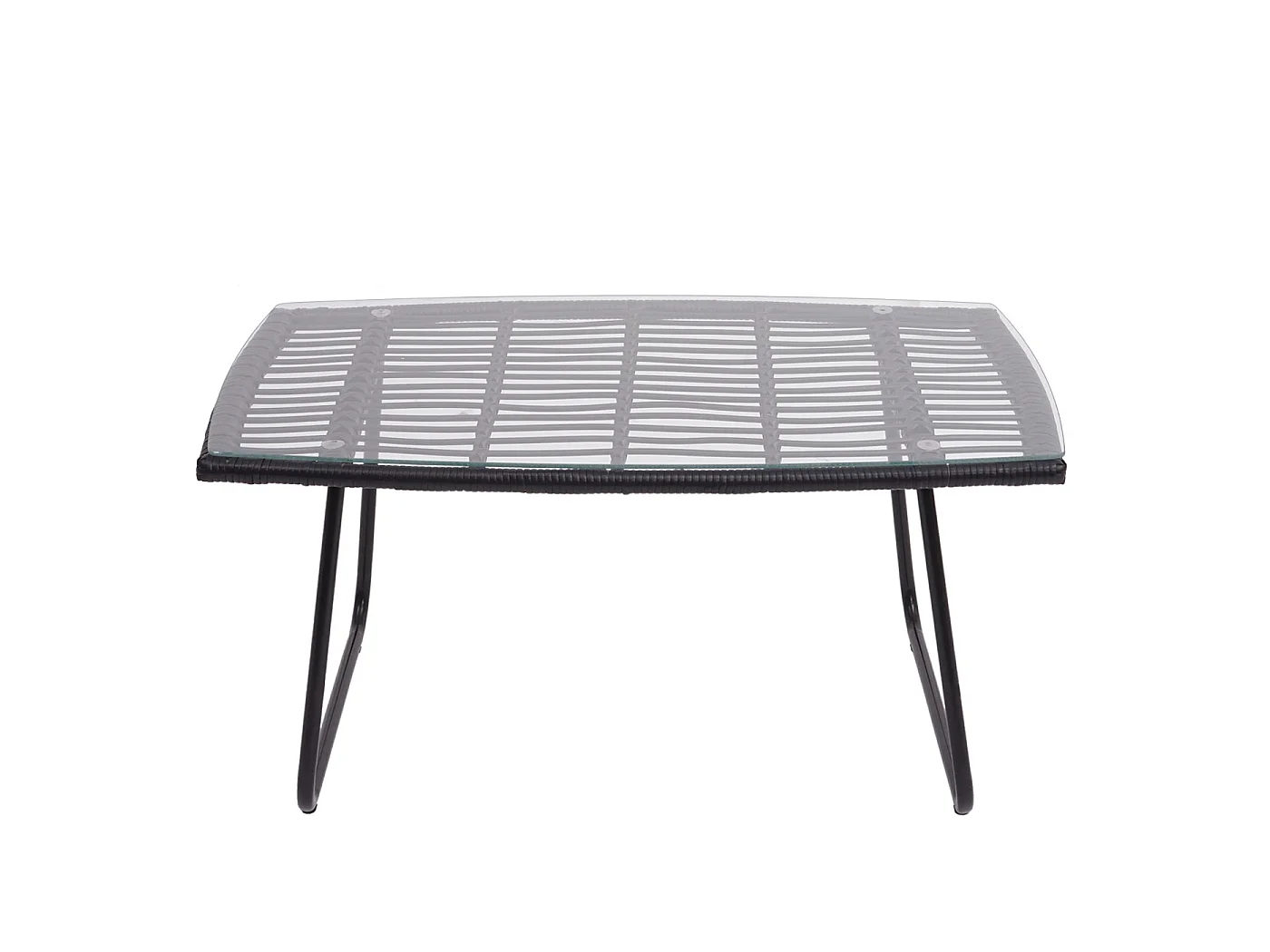 Polyrattan-sæt MCW-G17a (4-delt),  antracit, polstring i antracit uden pyntepuder