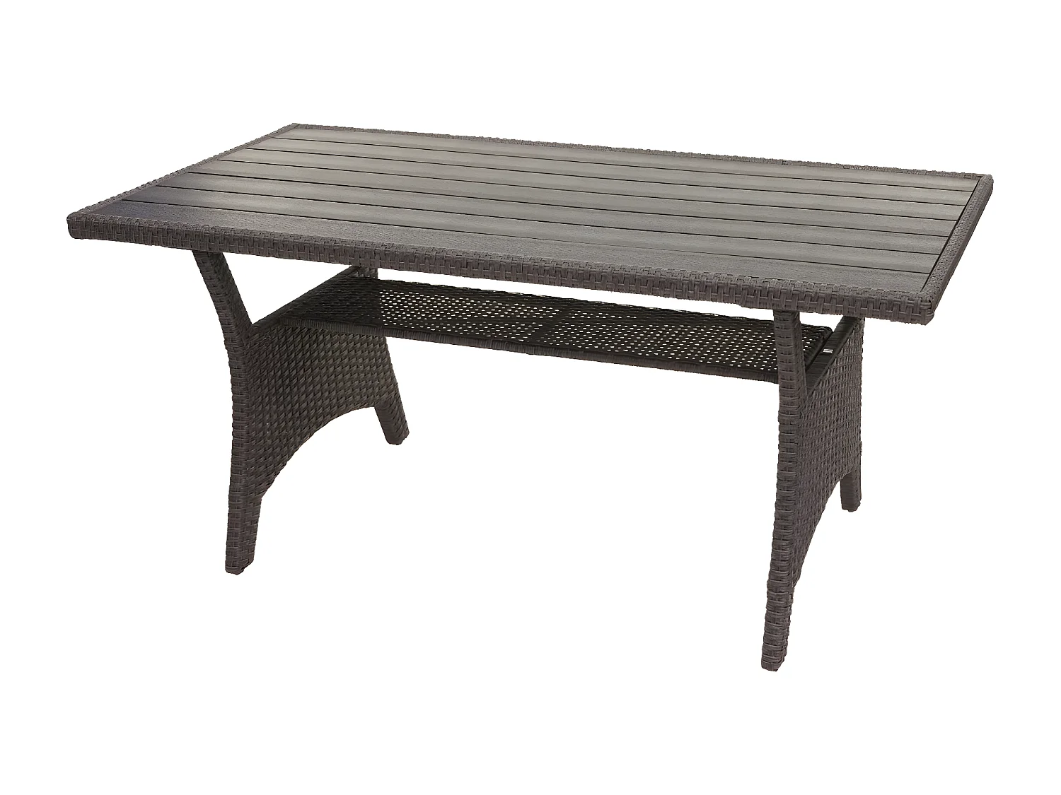 Zestaw rattanowy MCW-E96 (4-częściowy),  szary, poduszki antracytowe