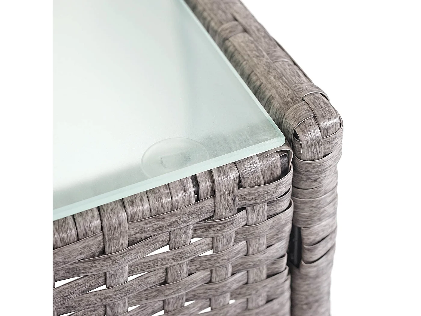 3-2-1-1 Poly-Rattan Garnitur Hamar, Grau, Kissen anthrazit