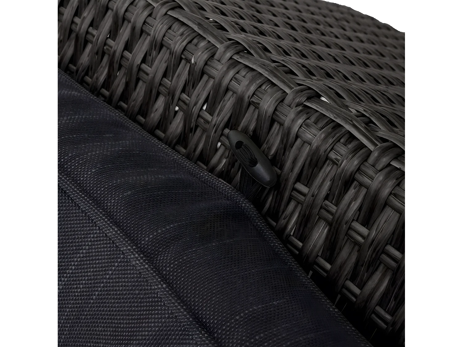 Poly Rattan Garnitur MCW-E96 (4-teilig), Anthrazit, Kissen anthrazit