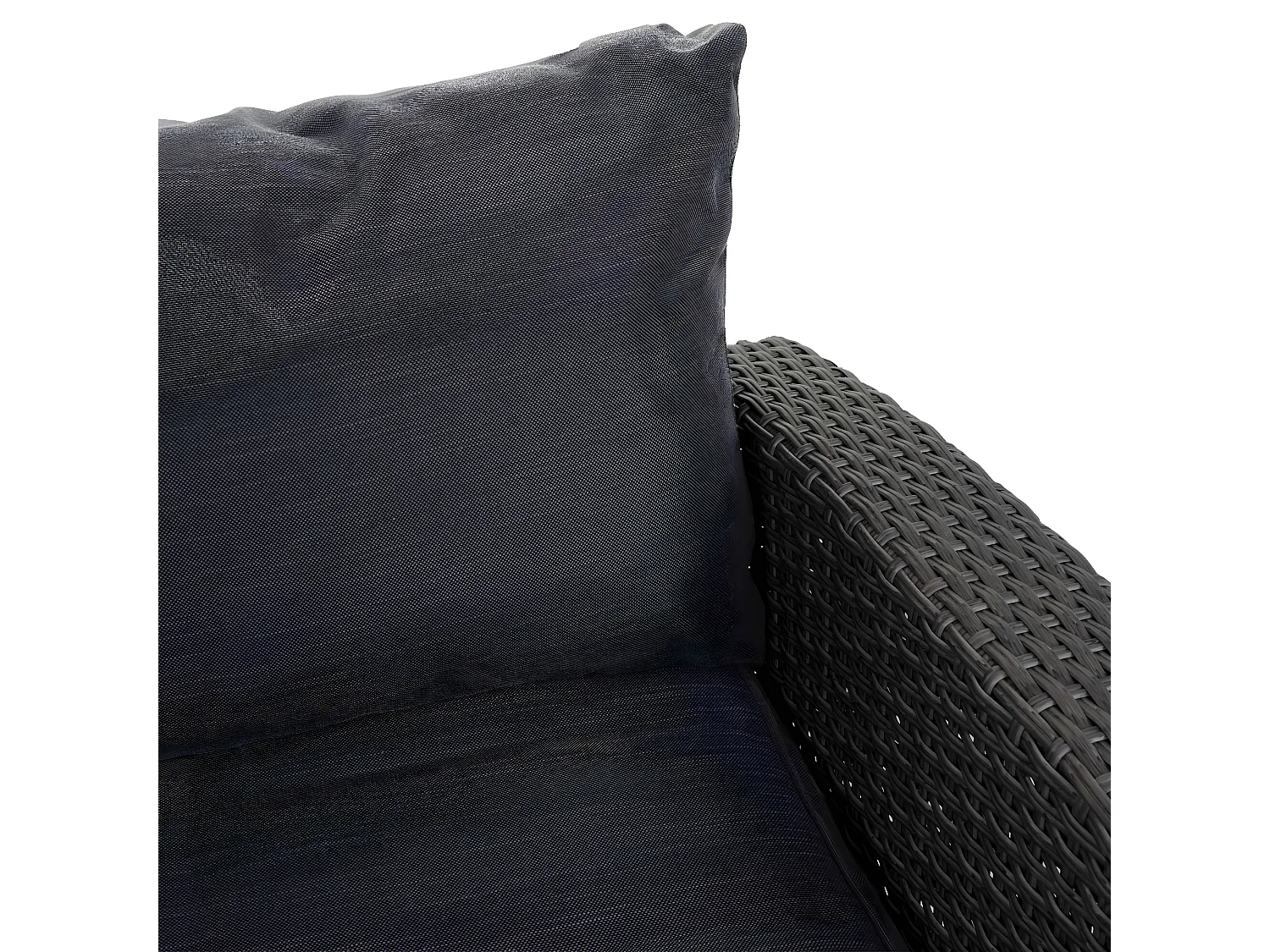 Poly Rattan Garnitur MCW-E96 (4-teilig), Anthrazit, Kissen anthrazit