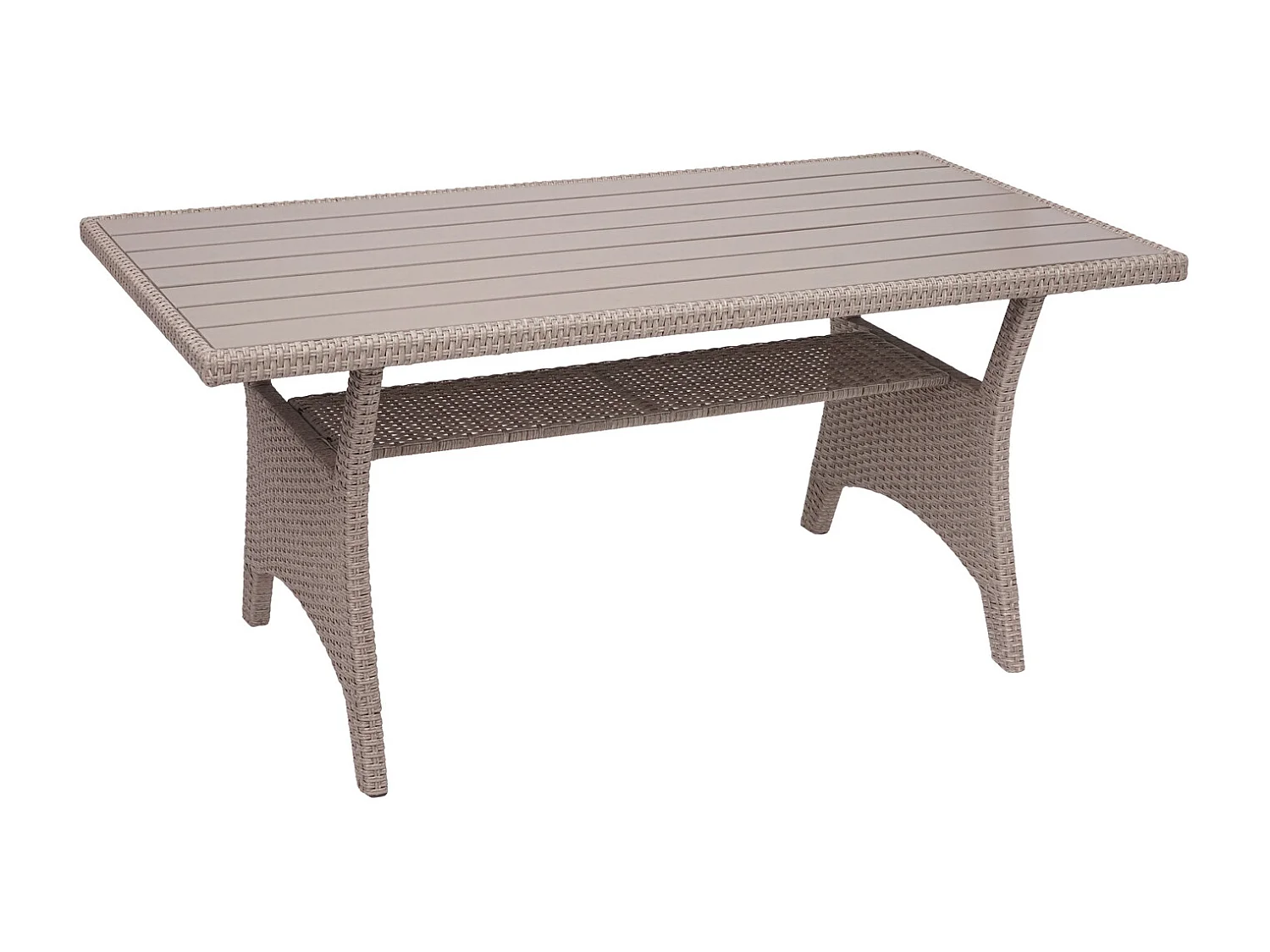 Zestaw polirattanowy MCW-E95 (6-częściowy),  szaro-brązowy, szare poduszki