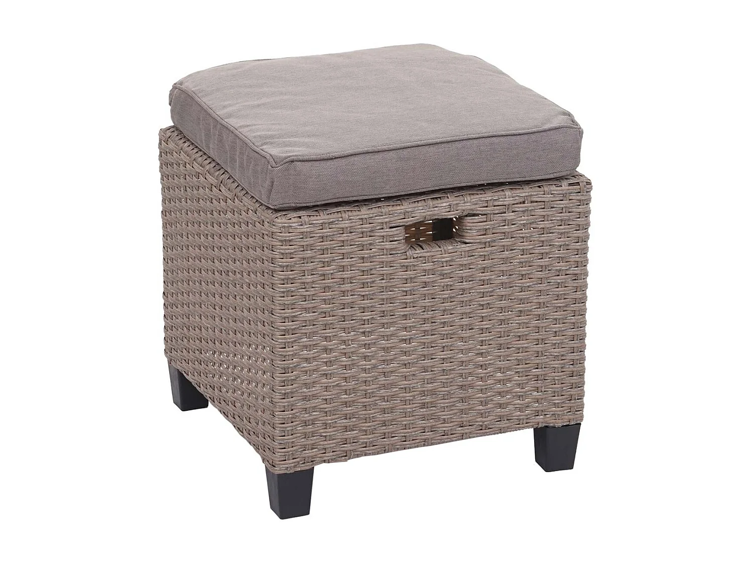 Poly-Rattan Garnitur MCW-E95 (6-teilig), Grau-braun, Kissen grau