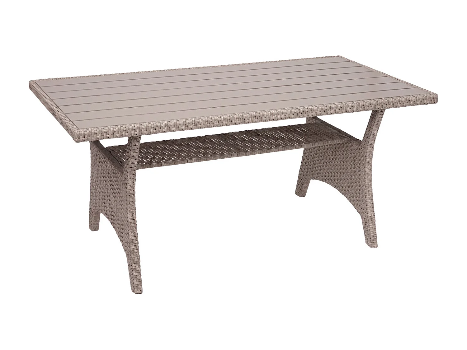 Zestaw z polirattanowym wykończeniem MCW-E95 (6 elementów),  szaro-brązowy, poduszki szare