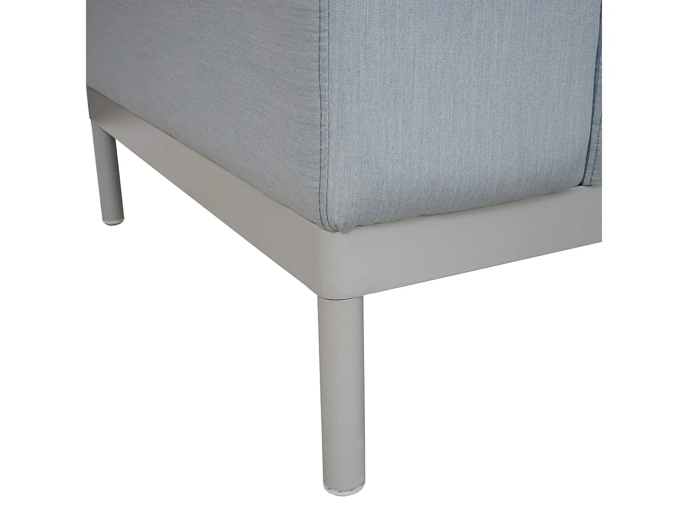 Aluminium tuinset MCW-C47 (7-delig),  blauw met plank, zonder kussens