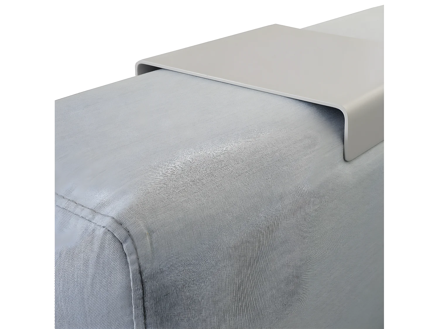 Alu-Garten-Garnitur MCW-C47 (7-teilig), Blau mit Ablage, ohne Kissen