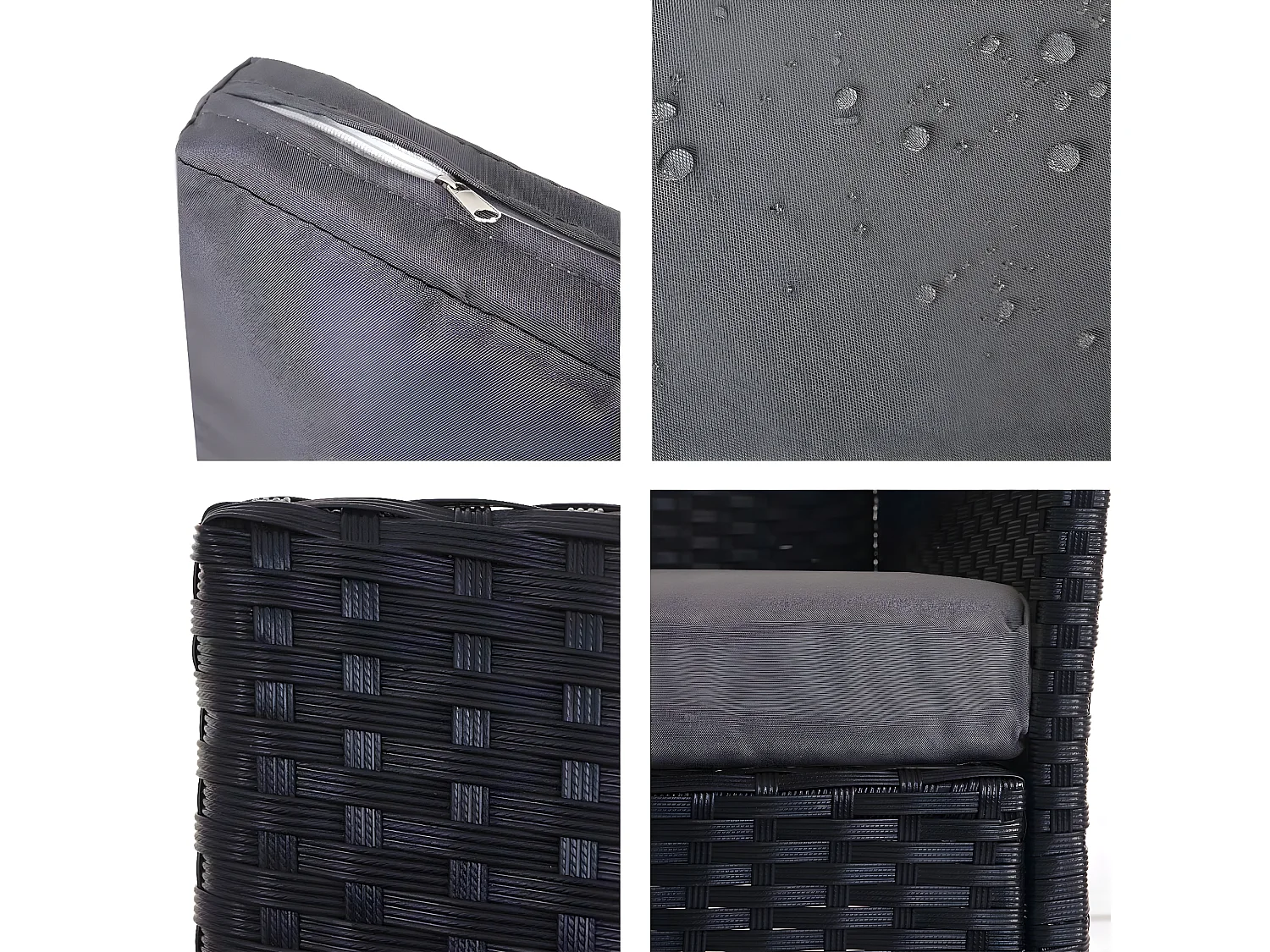 2-1-1 Poly-rotan tuinset Hamar,  antraciet, antraciet kussens