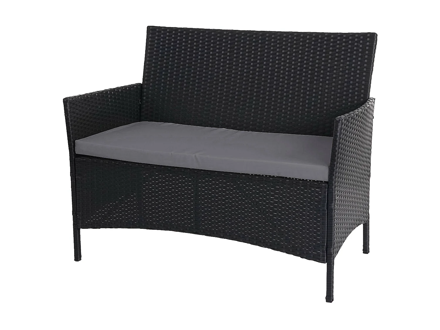 2-1-1 Poly-rotan tuinset Hamar,  antraciet, antraciet kussens