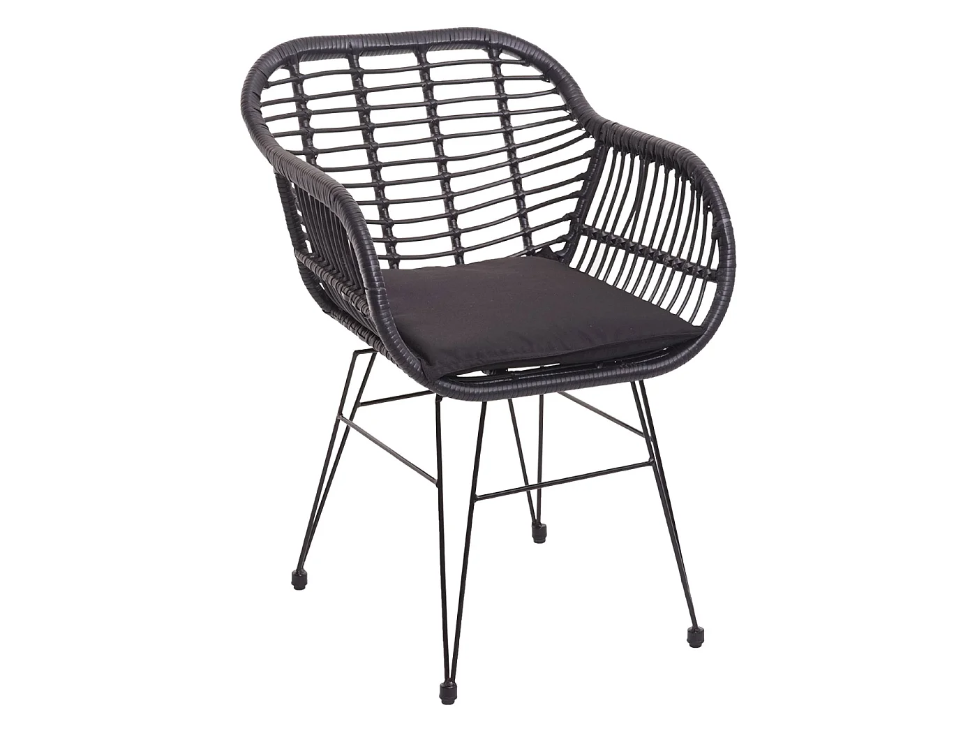 Zestaw polirattanowy MCW-G17 (3-częściowy),  antracyt, poduszki antracyt