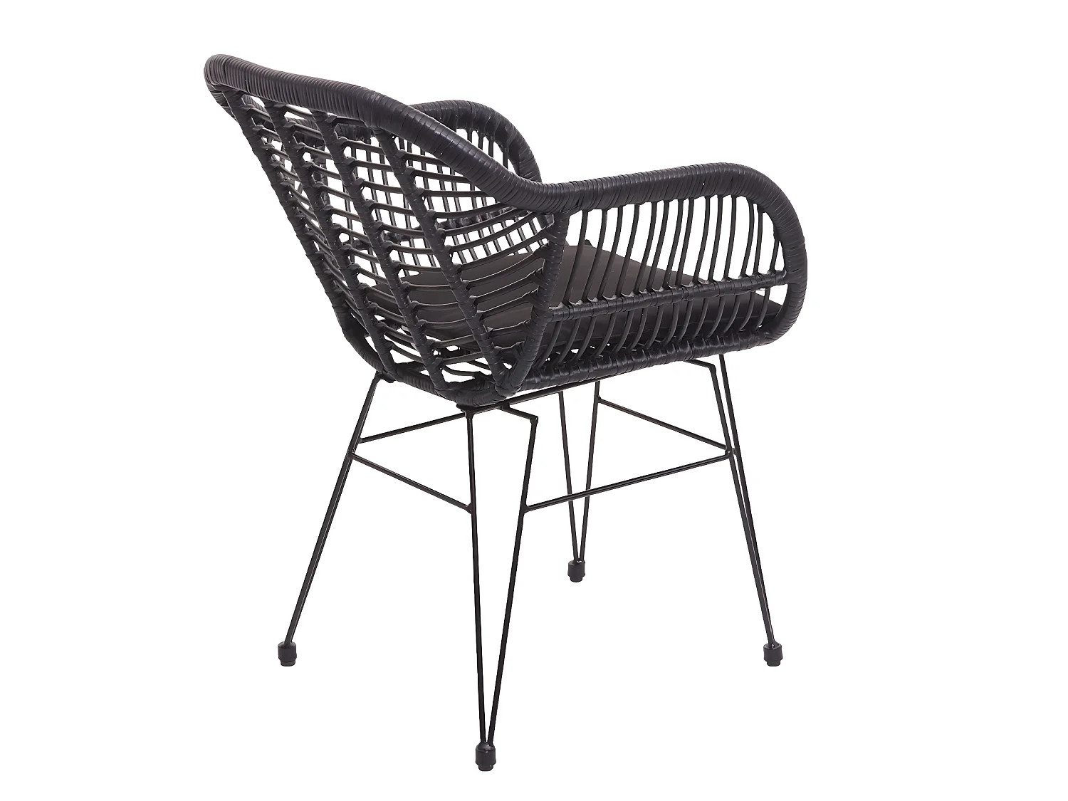 Zestaw polirattanowy MCW-G17 (3-częściowy),  antracyt, poduszki antracyt