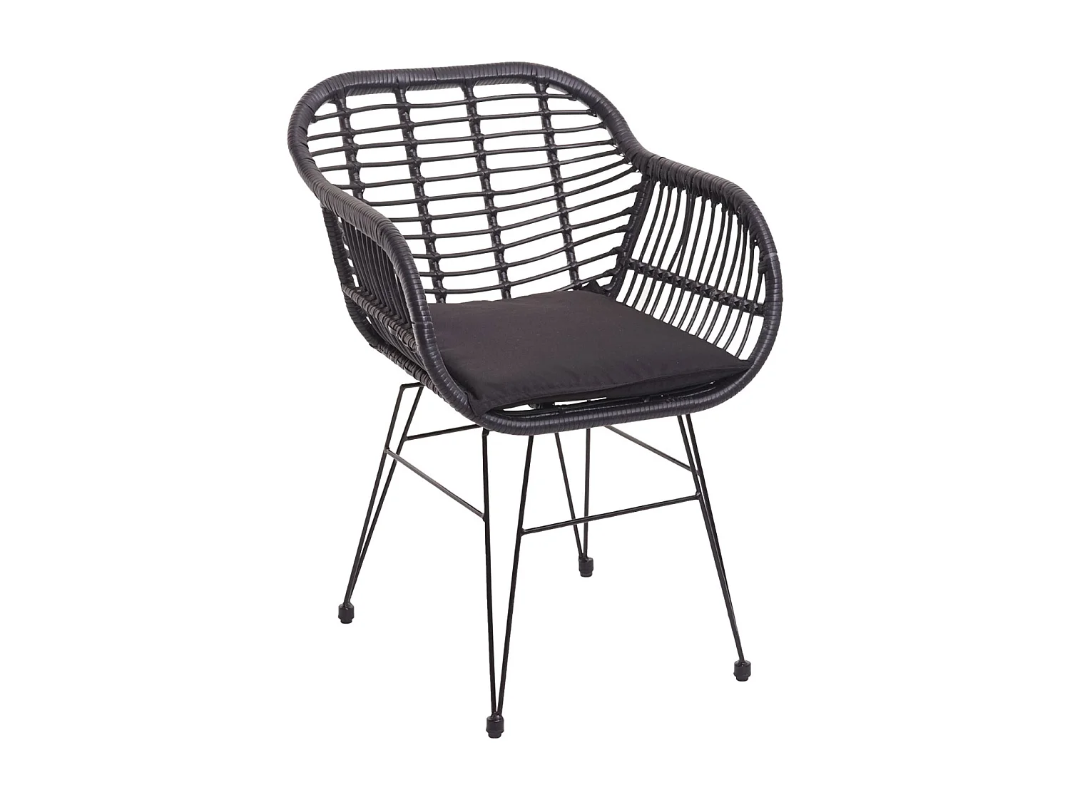 MCW-G17 Poly-Rattan Set (3-piece),  anthracite, cushions anthracite