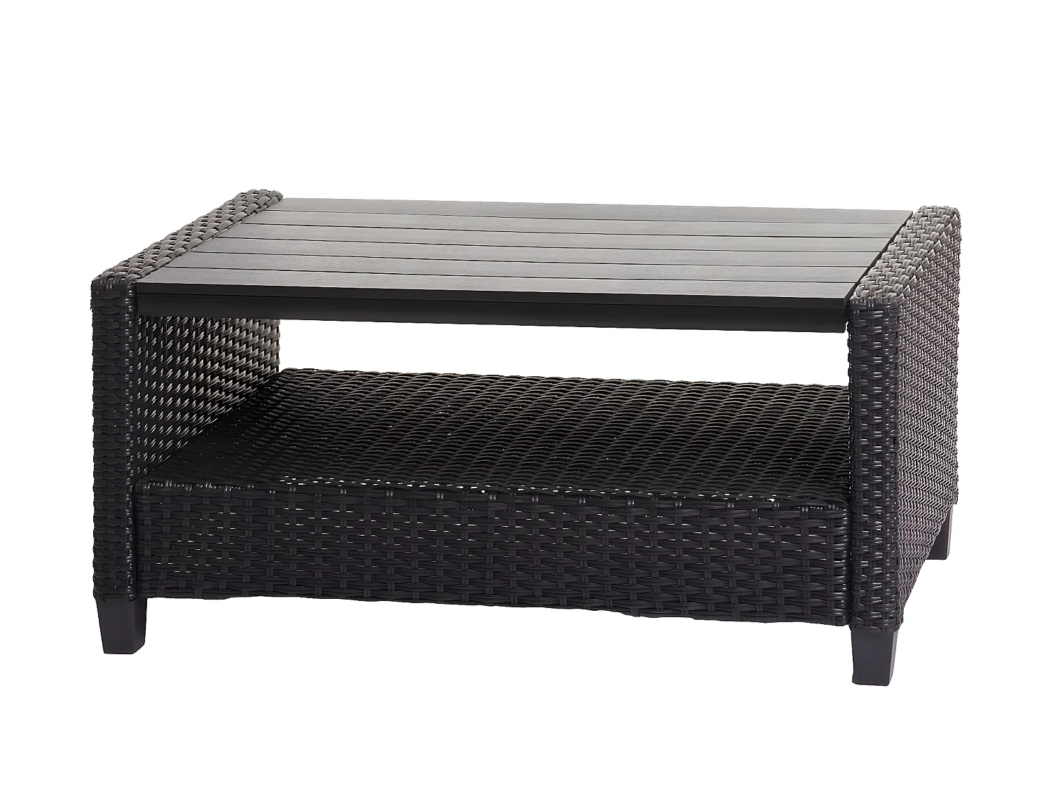 Set salotto giardino esterno salottino Lounge MCW-J35 schienali regolabili polyrattan antracite cuscini antracite