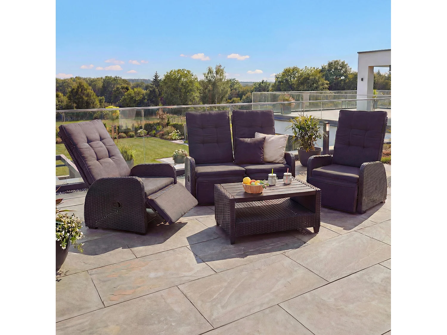 Garnitur MCW-J35, Anthrazit, Kissen anthrazit