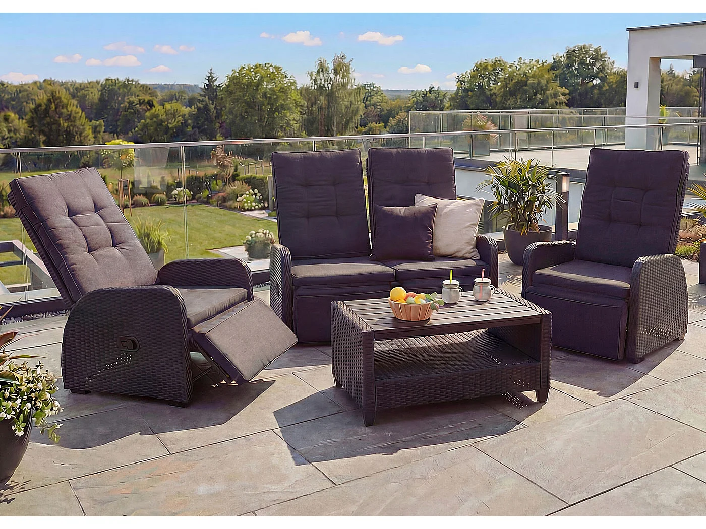 Garnitur MCW-J35, Anthrazit, Kissen anthrazit