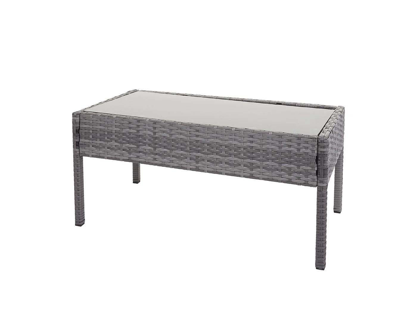 Zestaw polirattanowy MCW-F56 (4-częściowy),  szary, ciemnoszare poduszki