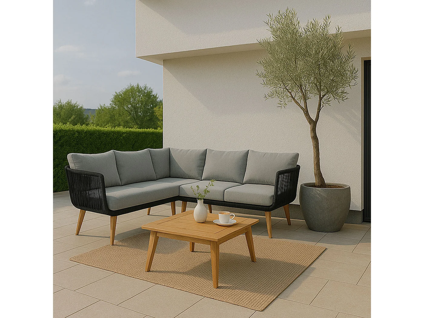 Tuinset MCW-L30 (set van 2),  bekleding lichtgrijs