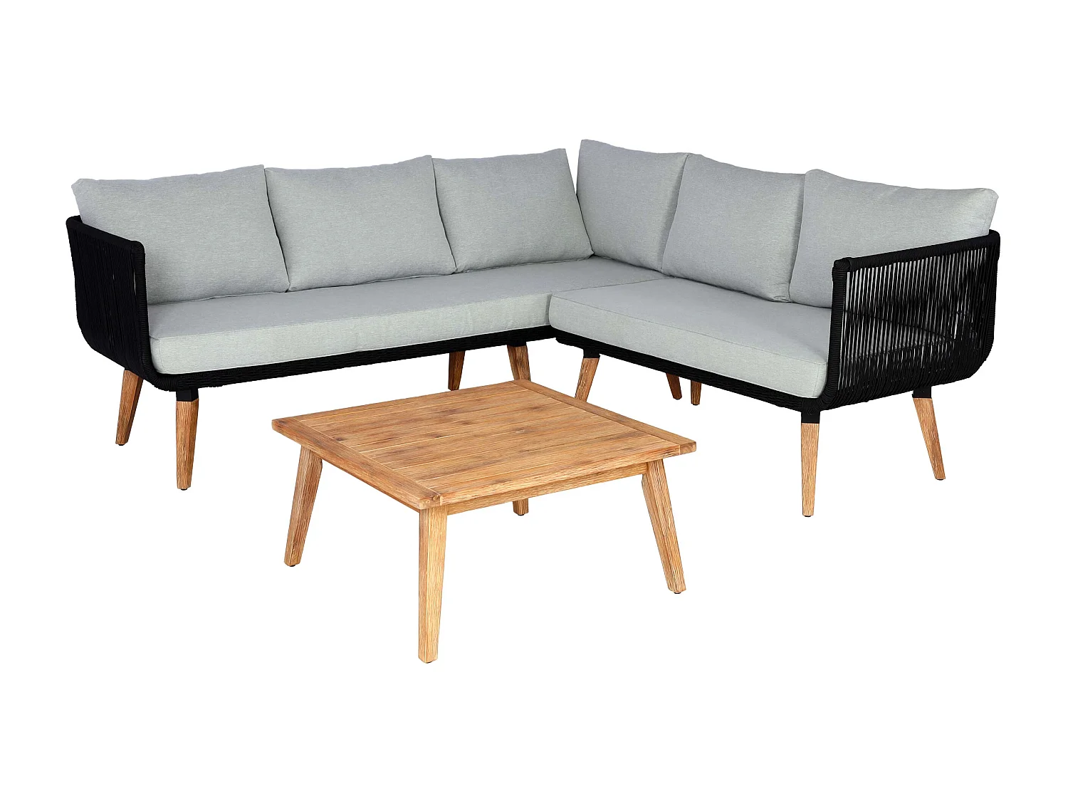 Garten-Garnitur MCW-L30 (2er-Set), Polster hellgrau