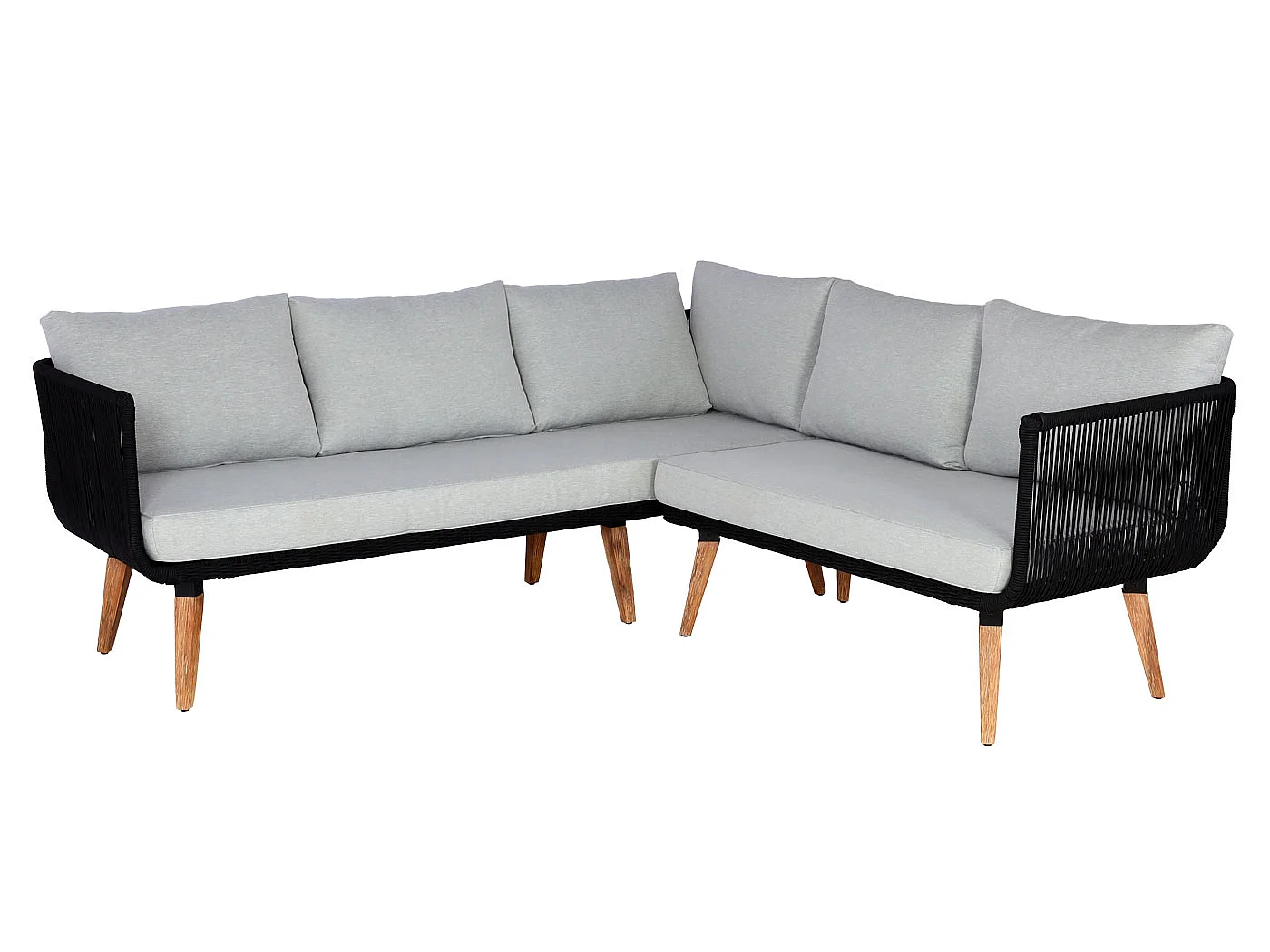 Garten-Garnitur MCW-L30 (2er-Set), Polster hellgrau
