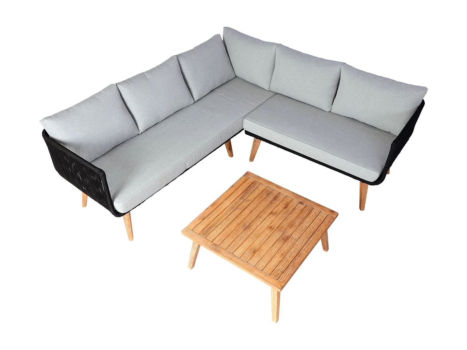Garten-Garnitur MCW-L30 (2er-Set), Polster hellgrau