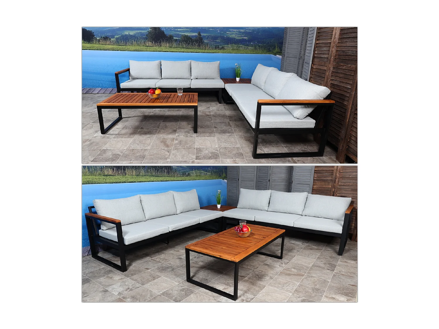 Tuinset MCW-L26 (set van 4),  lichtgrijs