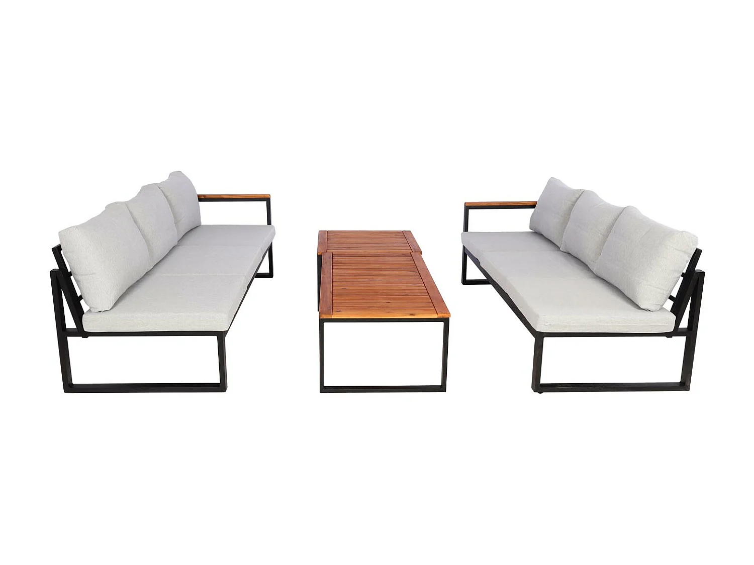 Zestaw ogrodowy MCW-L26 (zestaw 4 sztuk),  jasnoszary