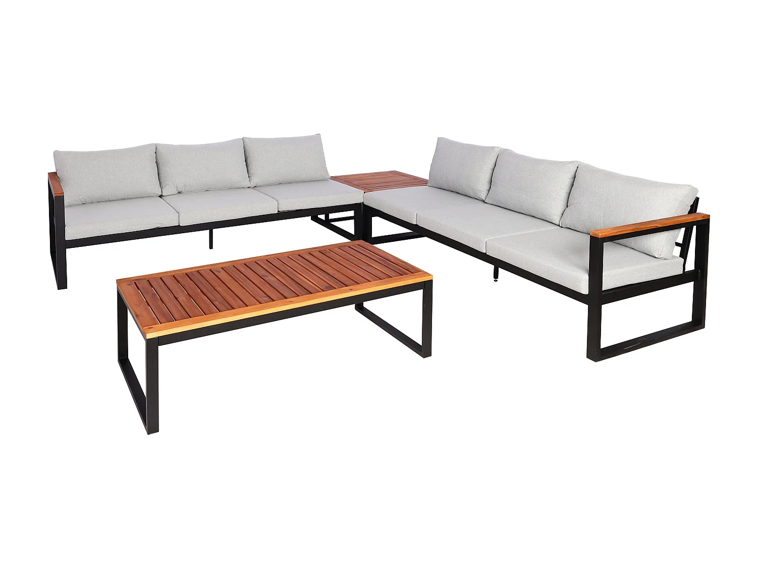 Garten-Garnitur MCW-L26 (4er-Set), Hellgrau